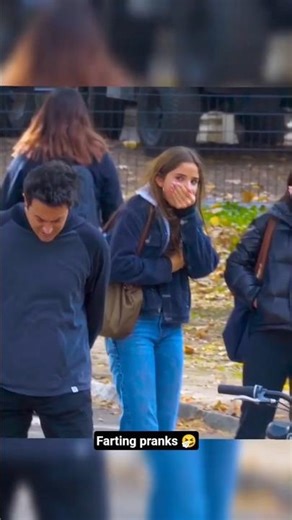 Walking in public… hit the fake fart sound… and her reaction was priceless 😳💀,, #usapranks #funny