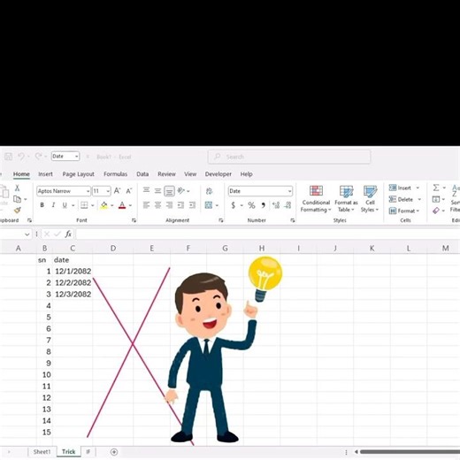 Short Key Serial Number And Auto Date#dataanalyst #exceltutorial #excel #excelnepali