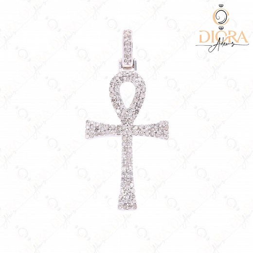 Cross Pendant - Solid Gold Natural Diamond Studded Necklace - EGL Certified - Religious Jewelry - Jesus Cross - Etsy