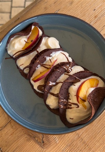 Crêpes al cacao senza uova e senza latte - ricetta light