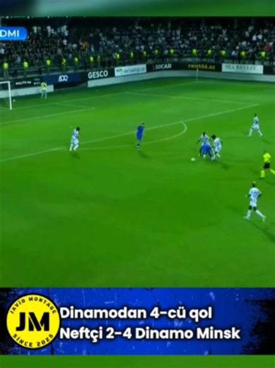 Dinamodan 4-cü qol: Neftçi 2-4 Dinamo Minsk - Javid montage