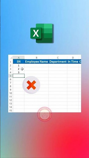 serial number shortcut key in excel 🔑 #excel #exceltricks #exceltips #excelshortcuts #shorts #viral