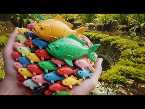 Catching Beautiful Parrot Fish from a Giant Colorful Egg | Aquarium Fish, Molly, Tiger Guppy, Koi