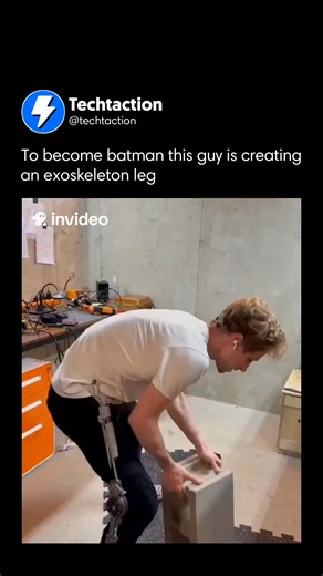 Interesting Tech Videos!🎬 on Instagram: "The post features a clip from YouTube creator Crash Makerspace, showcasing functional exoskeleton legs inspired by Batman’s suit. The upgraded design uses kevlar cables rated for 500 pounds of tension and tractor springs to enhance jumping power and kicking force, blending mechanical strength with creative engineering. The inventor is a self-taught engineer who earned a BS in Computer Engineering by age 16 and has been prototyping superhero-style gear si