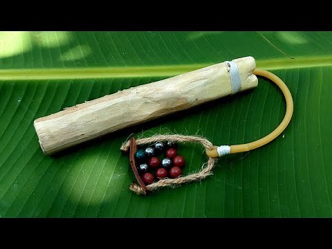 Make a slingshot using a single rubber band | slingshot #08