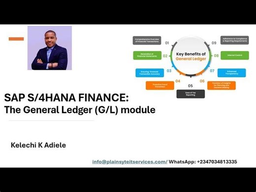 SAP S/4HANA GENERAL LEDGER (GL) CONFIGURATION (FINANCE). | Kelechi K. Adiele | 10 comments