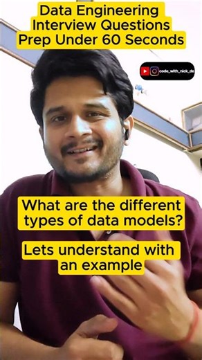 Data Engineering Interview Questions 1.Different types of data modeling #dataengineering