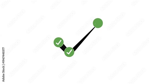 Creative Concept of Of A Large Checkmark Path Formed By Three Connected Steps. Each with A Small Check Mark as a Completed Tasks. Checklist Completion, Step By Step Progress, Validation,