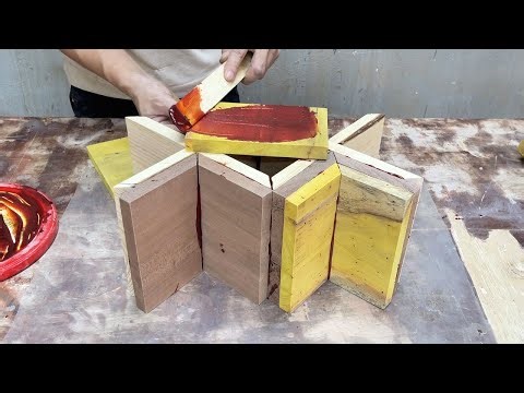 Amazing Wood Recycling Techniques // How To Make Beautiful Products From Waste Wood Pieces
