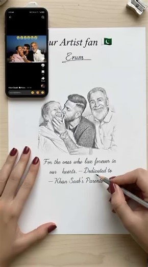 This is dedicated to Khan Saab 💫 Custom portrait of his parents, made with love. I’m an artist — for paid work, DM or comment 🎨 #PaidSketch #ArtCommission #CustomSketch #ArtistForHire #PortraitArt @Khan Saab @Realkhansaab786