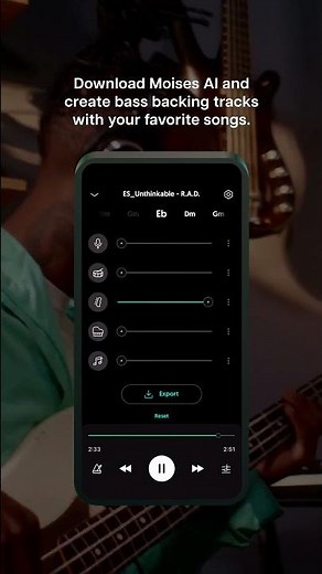 How to create your own bass backing tracks - Moises App