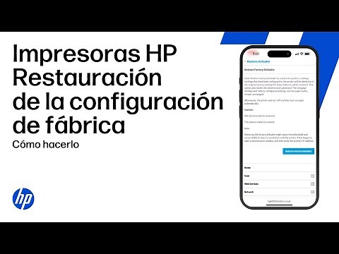 Restaurar la configuración de fábrica de la impresora mediante la aplicación HP | Impresoras HP