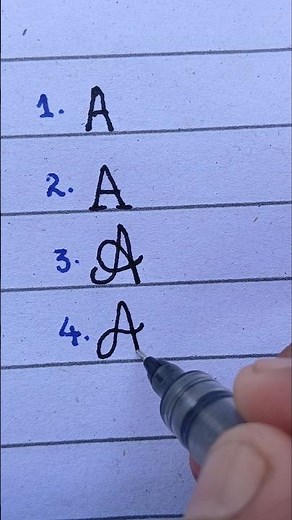 Different types of A in cursive writing