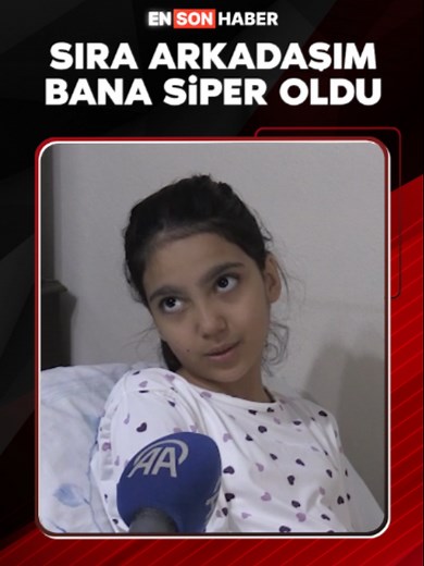 Kahramanmaraş'ın Onikişubat ilçesinde okula düzenlenen saldırıda yaralı kurtulan 5. sınıf öğrencisi Fatma İkra Çam, arkadaşı sayesinde hayatta kaldığını dile getirdi. #kahramanmaraş #okul #öğrenci #arkadaş