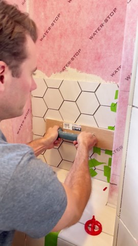 Starting to Tile a Shower Niche