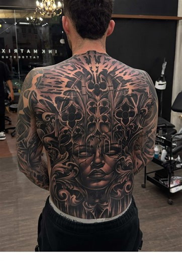 Stunning Full Back Tattoo Experience in Bali