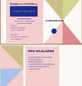 Gumawa ng buong module para sa Filipino 10 hinggil sa "Cupid at... | Filo