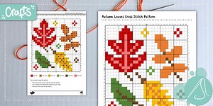 Autumn Leaves Cross Stitch Pattern | Autumn Crafts
