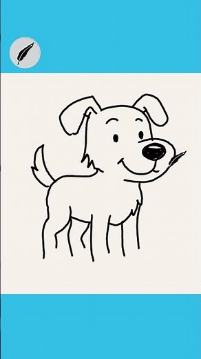 How to Draw a Stylized Cartoon Dog Minimal, Easy and Simple Drawing for Beginners #lidoartworks