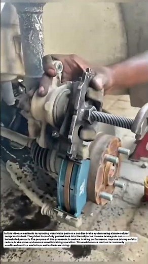 Satisfying Brake Pad Replacement! Car Disc Brake Service Technique.