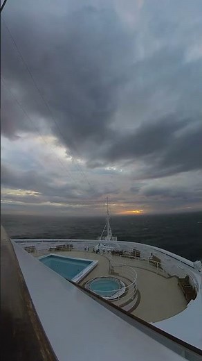 Emerald Princess Sailing into a Heavenly Sunset