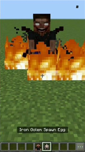 MUTANT HEROBRINE vs IRON GOLEM #shorts #minecraft