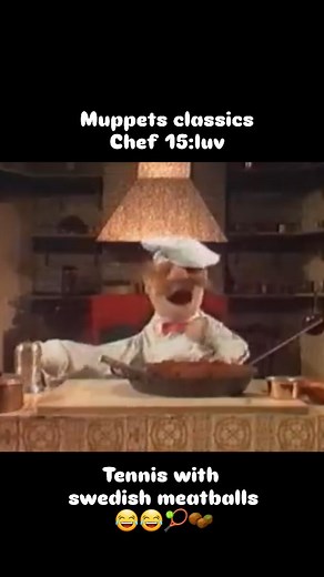 Chef is an expert in making swedish meatballs. Let's just say his work is very "flexible" 🎾🧆😂😂 #muppets #muppetshow #funny #humor #classics | Hans Albert Koehle