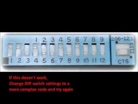 Programming Genie GM3T-BX Master Remote with DIP Switches