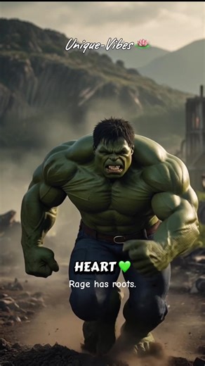 Hulk’s Heart 💚 Healing is strength, not weakness. #Emotional #power #innerwork #strengthwithin #hulk