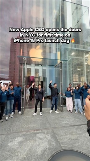John Ternus Opens 5th Ave Apple Store on iPhone 18 Pro Release Day! #iphone18pro #applestore