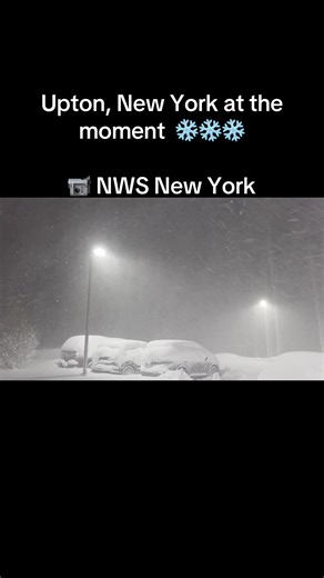 Upton, New York at the moment ❄️❄️❄️ 📹 NWS New York #UptonNY #NewYorkWeather #Snowfall #WinterStorm #NWSNewYork