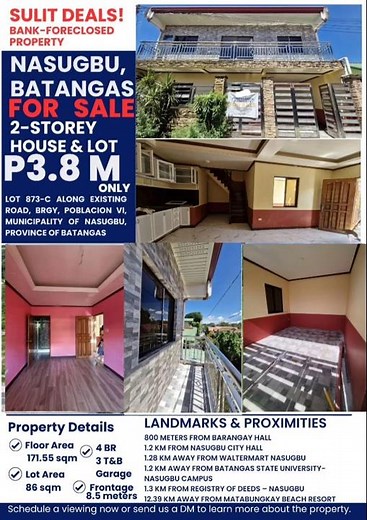 Bank-Foreclosed House and Lot for Sale | P3.8M only | Nasugbu, Batangas