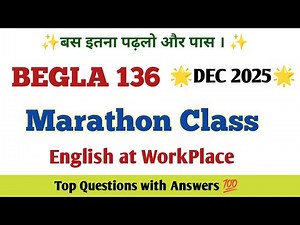 BEGLA 136 Important Questions December 2025 Exam | IGNOU BEGLA 136 Important Questions 2025