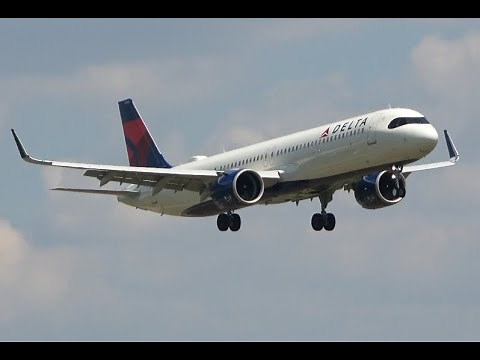 Delta A321NEO landing, DTW