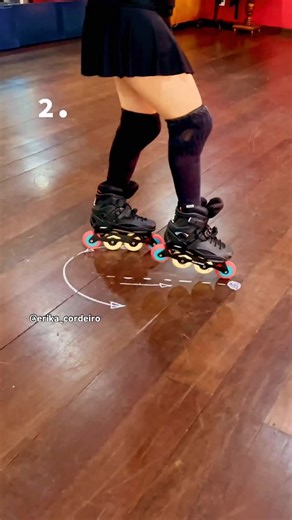 Eríka Cordéiro | Certified Skate Instructor on Instagram: "Dribble / Pivot Tutorial For inline & quad skates . . ⛸️: @rollingsports Store . . : @analuisanoronhasantos . . #skating #skate #rollerdance #inlineskating #tutorial #dribble #rollerblading #rollerskating #quadskates #chalk #chalktutorial #patinage #patinaje #rolki #patins #roller"