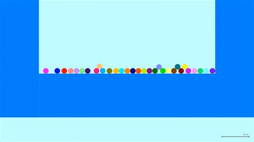 [Algodoo]32色弹珠争取第一，谁能赢？