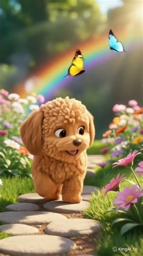🐶 Cookie’s First Magical Adventure 🌈 | Cute Puppy Story for Kids
