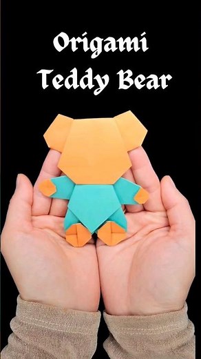 🐻 Origami Teddy Bear.How To Fold Easy Paper Bear. #origami #papercraft #bear