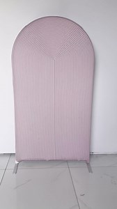 Arch Backdrop Cover Pink Ripples Arched Stretchy Fabric 4X7ft Stand Covers for Birthday Parties Banquet Baby Shower Decorations Props
