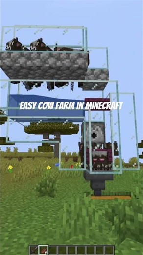 Easy cow farm in minecraft like and subscribe guys #minecraft #minecraftshorts #gaming