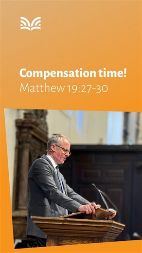 Jesus insists that his disciples are to deny themselves, take up their cross, and follow him. The question on every disciple’s lips: Is it worth it? Yes—the compensation is out of this world! SHB.org.uk | St Helen's Bishopsgate