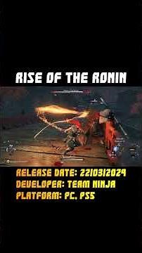 Game Showcase: Rise Of The Ronin #shorts #riseoftheronin #riseoftheroninps5