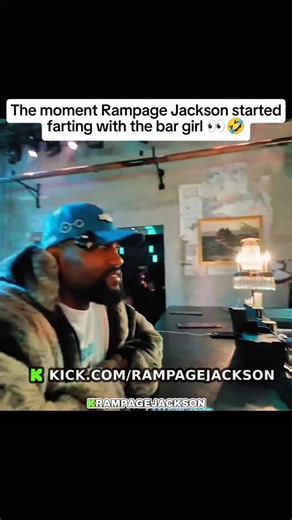 StreamGoBrr on Instagram: "Smooth one second, absolutely ridiculous the next! 😂 Only Rampage Jackson could go from giving a sweet compliment ("You have a beautiful smile") to making that noise in front of the bartender. This is the definition of IRL streaming chaos. Watch him try to shoot his shot and then immediately ruin the whole vibe with a sound effect! Rampage Jackson's Flirty Fart Prank This video clip, titled "The moment Rampage Jackson started farting with the bar girl 🤣," captures a 