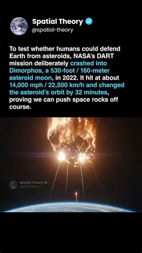 NASA Crashed a Spacecraft Into an Asteroid at 14,000 MPH