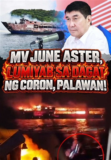Naalarma si Senate Committee on Public Services Chairperson Sen. Raffy Tulfo sa naiulat na pagkasunog ng (Roll-on/Roll-off) RORO Passenger and Cargo Vessel na MV Jun Aster na pagmamay-ari ng Atienza Interisland Ferries Inc. sa karagatang sakop ng Brgy. Marcilla, Coron, Palawan kagabi September 9. Dahil dito, agad tinawagan ni Sen. Idol ang mga kinatawan ng PCG, MARINA at may-ari ng barko upang humingi ng update sa kani-kanilang aksyon at kasalukuyang assessment ng sitwasyon. PANOORIN! #Tulfo #Ra