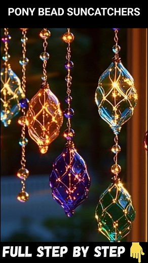 30K views · 239 reactions | Pony Bead Suncatchers Materials: Translucent plastic pony beads or glow-in-the-dark beads Metal baking molds, muffin tins, or cookie cutters Aluminum foil Full STEP BY STEP in First (C.o.ʍ.m.е.ո.τ)  Enjoy ❤️ | Charming Recipes | Facebook
