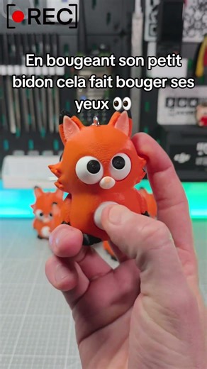 Impression 3D de mignons petits renards avec des yeux articulés #fox #3dprinting #stlflix