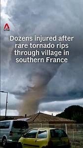 Dozens injured after rare tornado rips through village in southern France