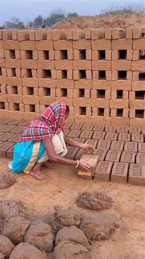 Handmade Clay Brick 🧱 | Traditional Village Brick Making Process #brickmaking #mudtobrick