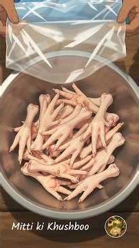 Crispy Chicken Feet Fry in a Village Kitchen 😋🔥 | 90s Village Cooking